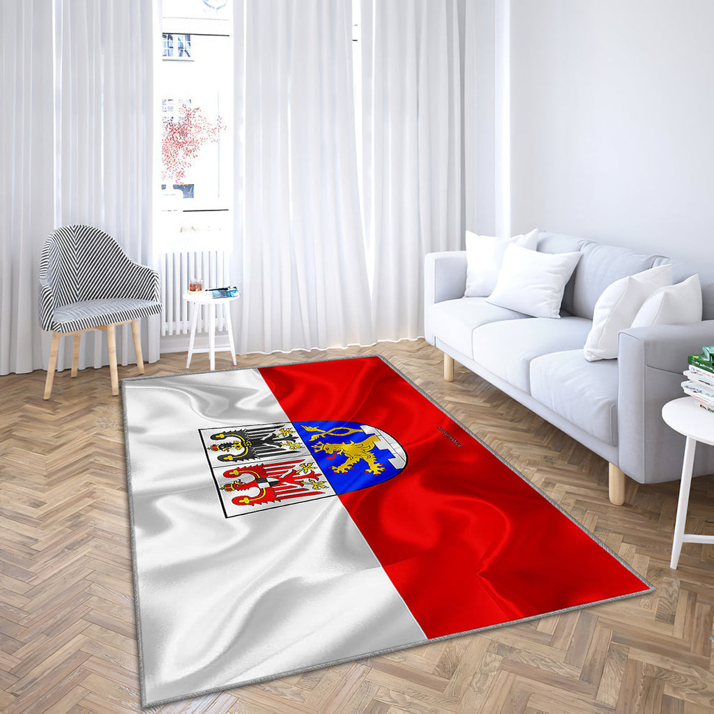 Erlangen Flagge Seidentextur Teppich, Teppiche - Seidenfahne Outdoor-Teppich, Wohnzimmerteppich, Küchenteppich, Kinderzimmer, Modern