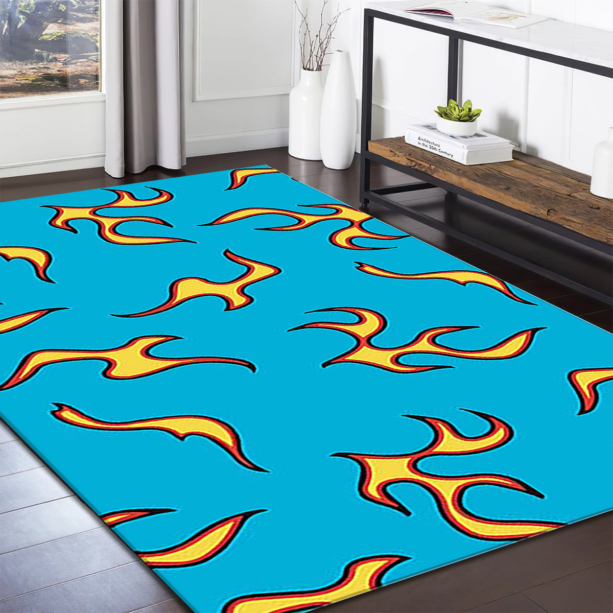 Golf Wang Blue Flame teppich, teppiche - blaue Flamme outdoor teppich, teppich wohnzimmer , Küchenteppich, kinderzimmer, modern