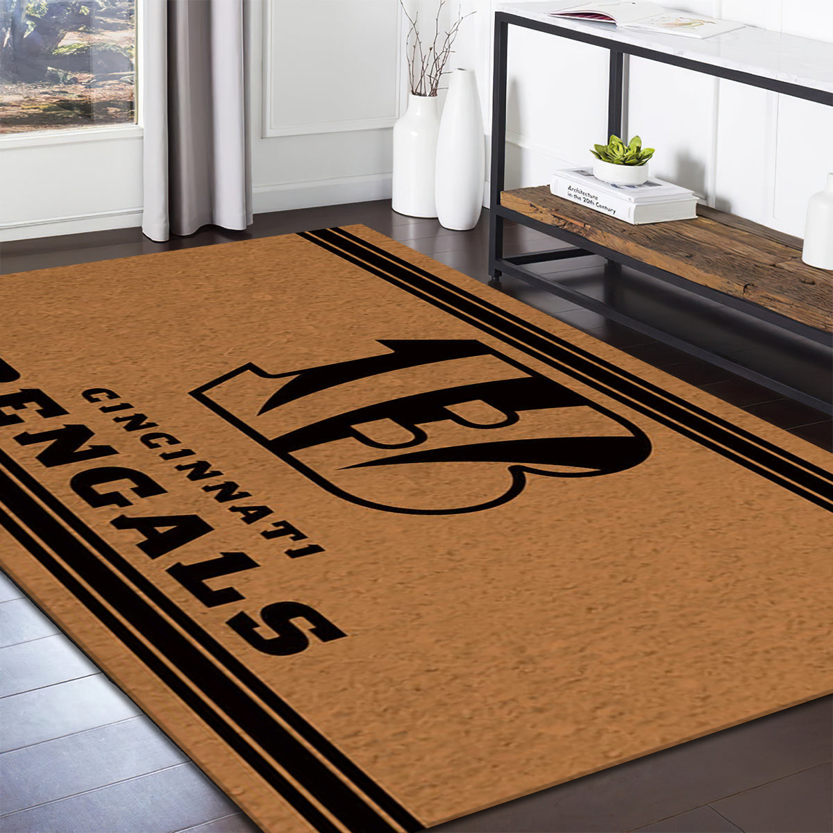 Cincinnati Bengals Logo Turf teppich, teppiche - rasen outdoor teppich, teppich wohnzimmer , Küchenteppich, kinderzimmer, modern