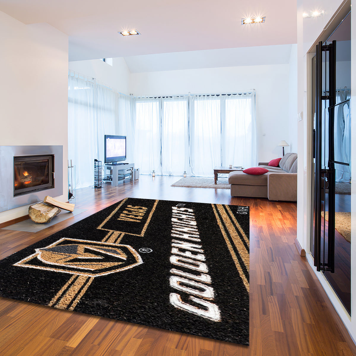 Vegas Golden Knights Coir Punch teppich, teppiche - Kokosstanze outdoor teppich, teppich wohnzimmer , Küchenteppich, kinderzimmer, modern