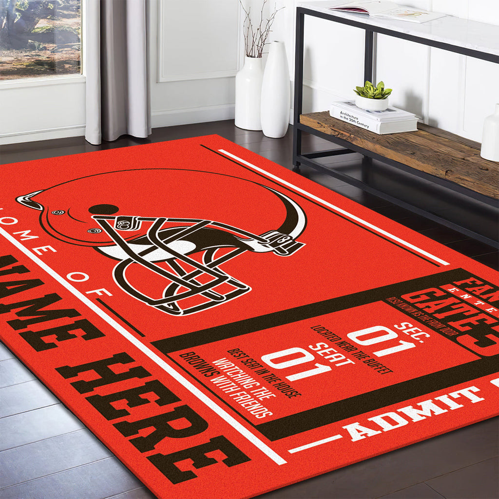Cleveland Browns teppich, teppiche - Braun outdoor teppich, teppich wohnzimmer , Küchenteppich, kinderzimmer, modern