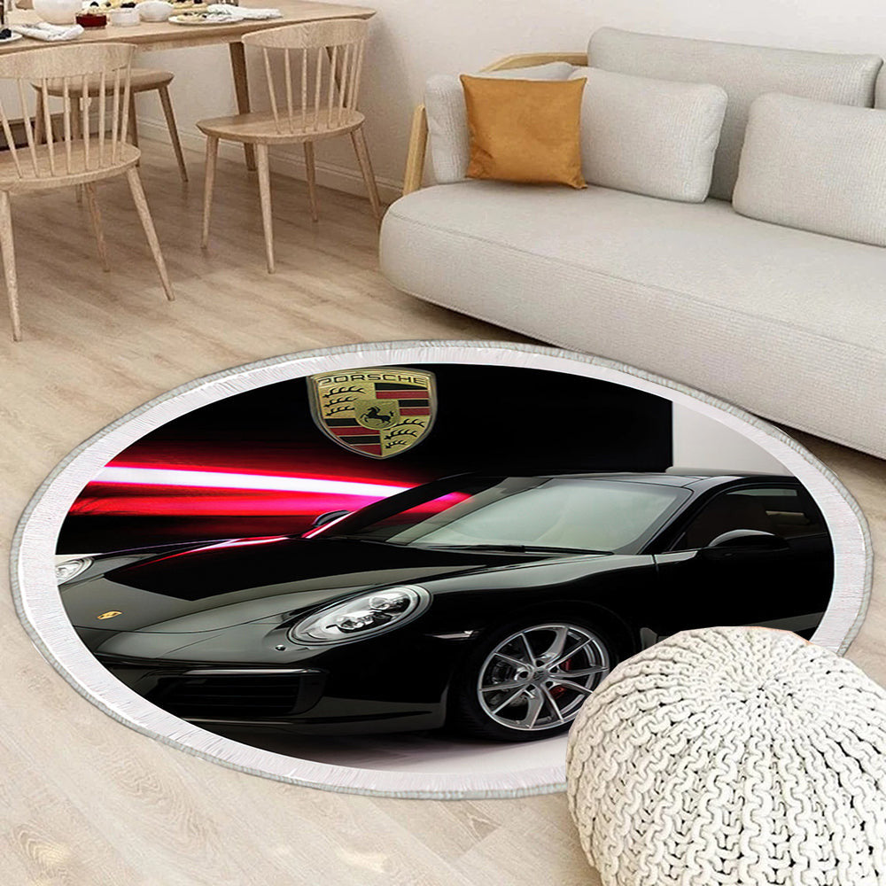 Porsche 911 Carrera S Teppich Rund, Teppiche - Outdoor Teppich Rund, Teppich Wohnzimmer, Carpet, Rug