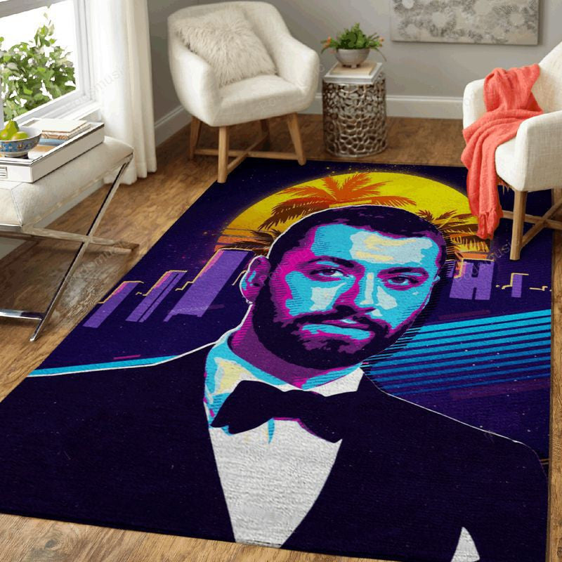 Sam Smith Music Sam Smith Art Teppich, Teppiche - Outdoor Teppich, Teppich Wohnzimmer, Küchenteppich, Kinderzimmer, Modern