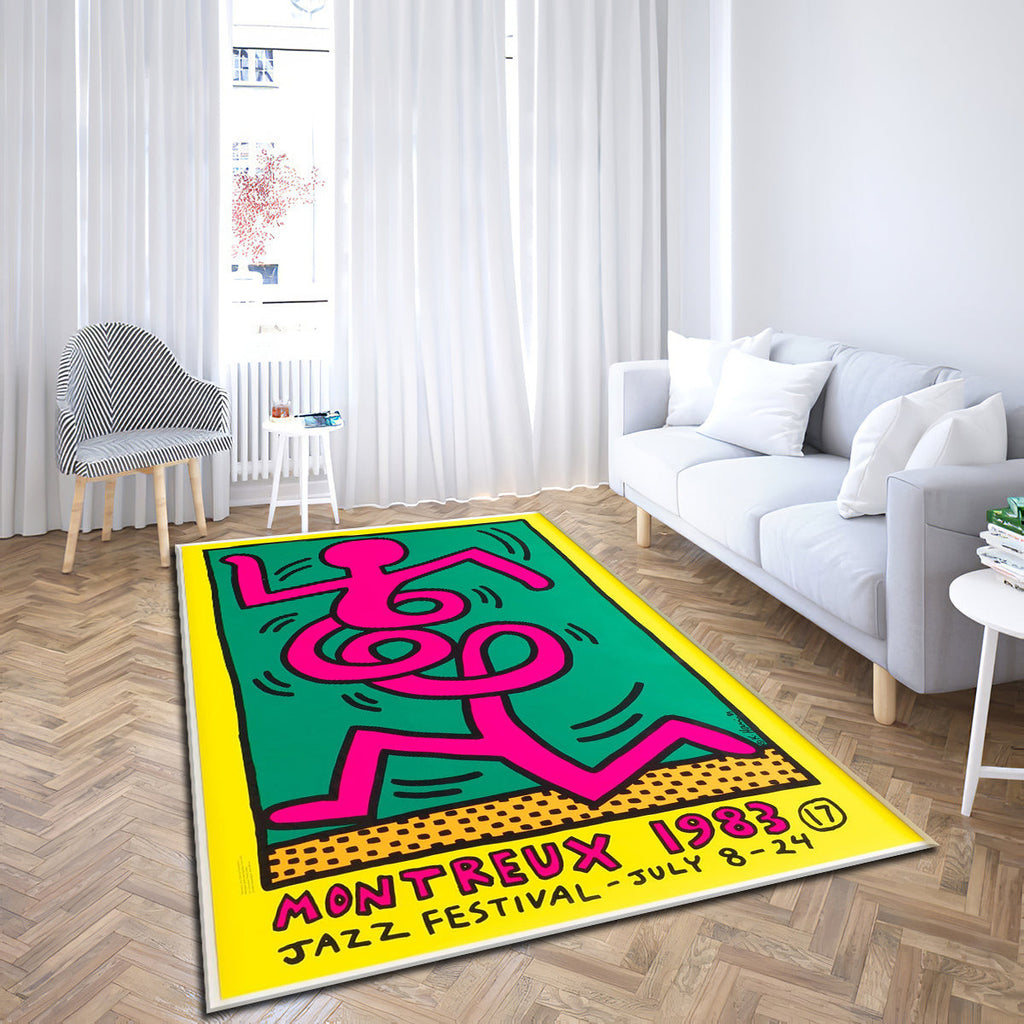 Keith Haring Pink Twist teppich, teppiche - outdoor teppich, teppich wohnzimmer , Küchenteppich, kinderzimmer, modern