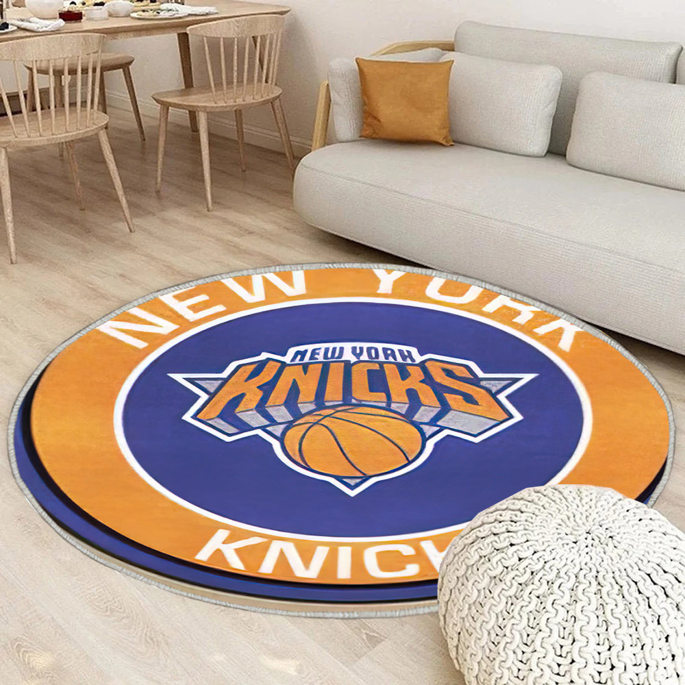 Rondell Der New York Knicks Teppich Rund, Teppiche - Outdoor Teppich Rund, Teppich Wohnzimmer, Carpet, Rug