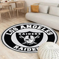 Los Angeles Raiders Circle Logo Teppich Rund, Teppiche - Outdoor Teppich Rund, Teppich Wohnzimmer, Carpet, Rug