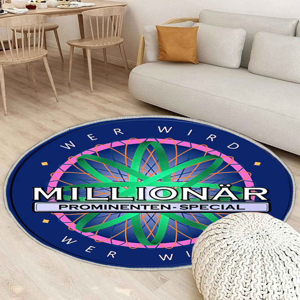 Deutschland Millionär Spielshow 1 Teppich Rund, Teppiche - Millionen Outdoor Teppich Rund, Teppich Wohnzimmer, Carpet, Rug