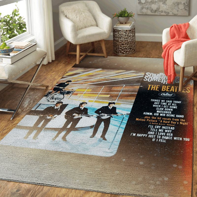 The Beatles Band Iconic Liverpool Band The Beatles Something New Teppich, Teppiche - Outdoor Teppich, Teppich Wohnzimmer, Küchenteppich, Kinderzimmer, Modern