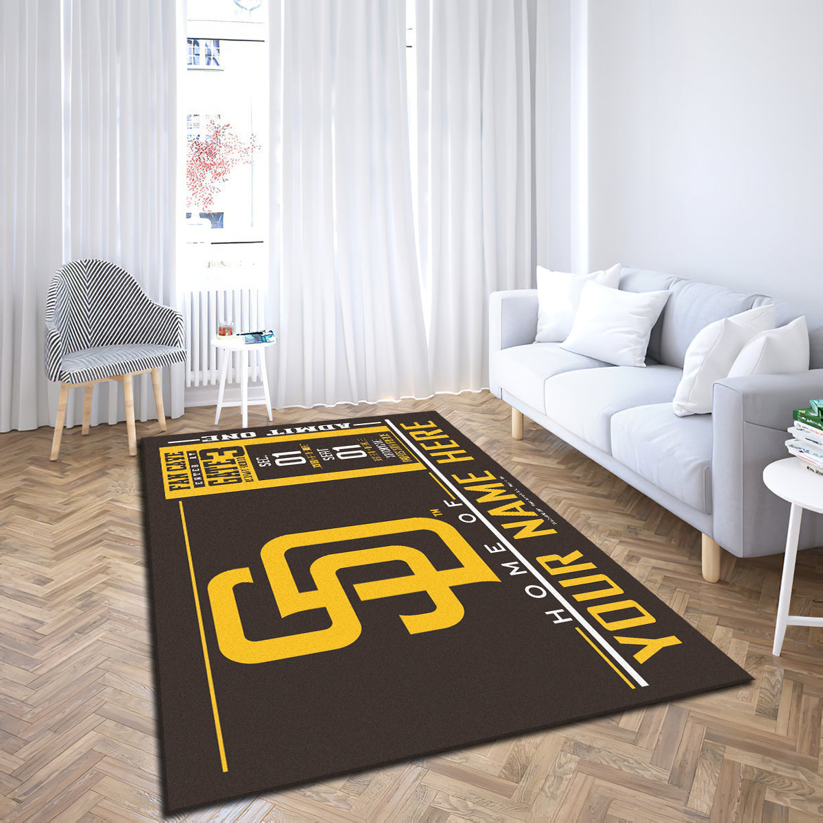 San Diego Padres teppich, teppiche - outdoor teppich, teppich wohnzimmer , Küchenteppich, kinderzimmer, modern