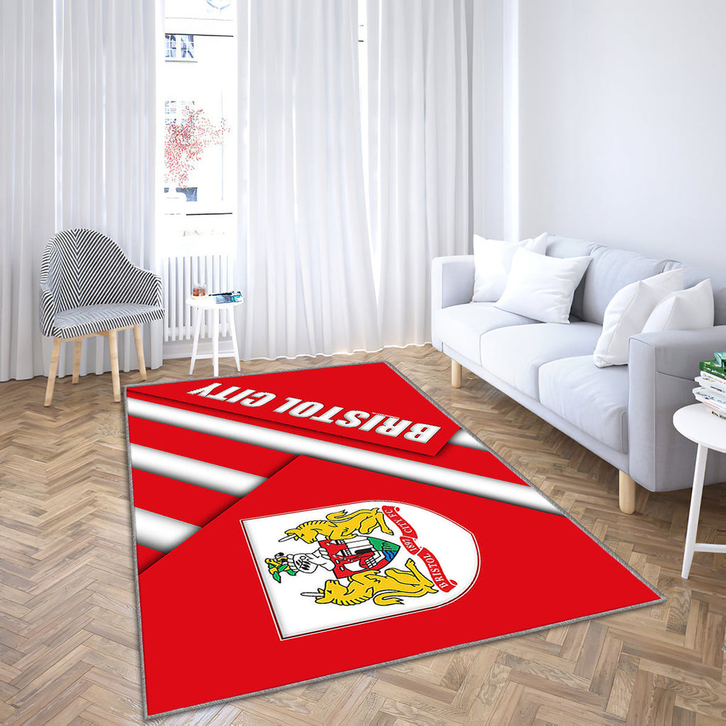 Bristol City Fc Teppich, Teppiche - Logo Rote Abstraktion Outdoor Teppich, Teppich Wohnzimmer, Küchenteppich, Kinderzimmer, Modern