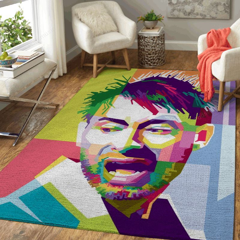 Thom Yorke Music Player Art Teppich, Teppiche - Outdoor Teppich, Teppich Wohnzimmer, Küchenteppich, Kinderzimmer, Modern