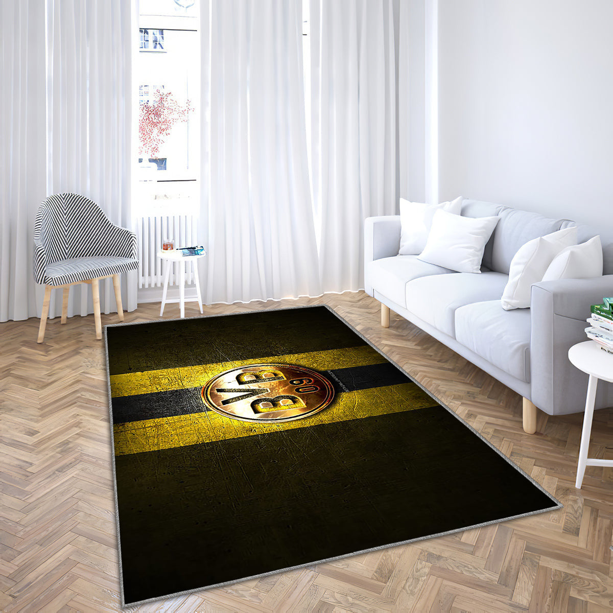 Borussia Dortmund Fc Teppich, Teppiche - Goldenes Logo Outdoor Teppich, Teppich Wohnzimmer, Küchenteppich, Kinderzimmer, Modern 2
