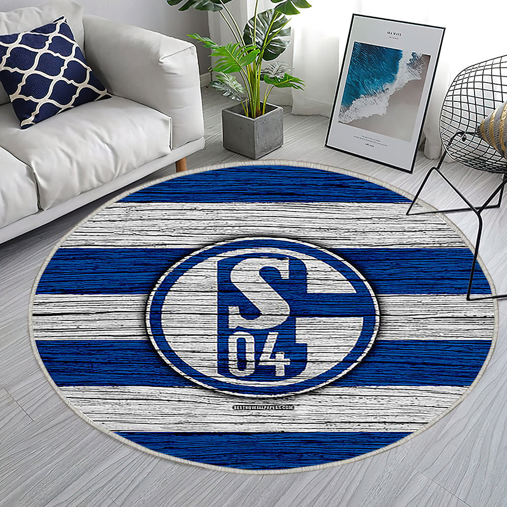 Schalke 04 Bundesliga Teppich Rund, Teppiche - Deutschland Outdoor Teppich Rund, Teppich Wohnzimmer, Carpet, Rug