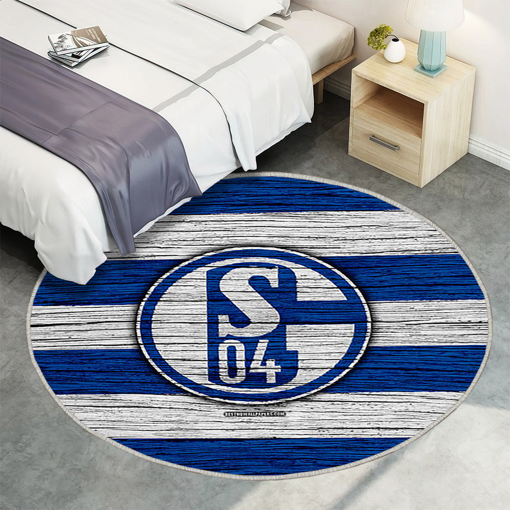 Schalke 04 Bundesliga Teppich Rund, Teppiche - Deutschland Outdoor Teppich Rund, Teppich Wohnzimmer, Carpet, Rug