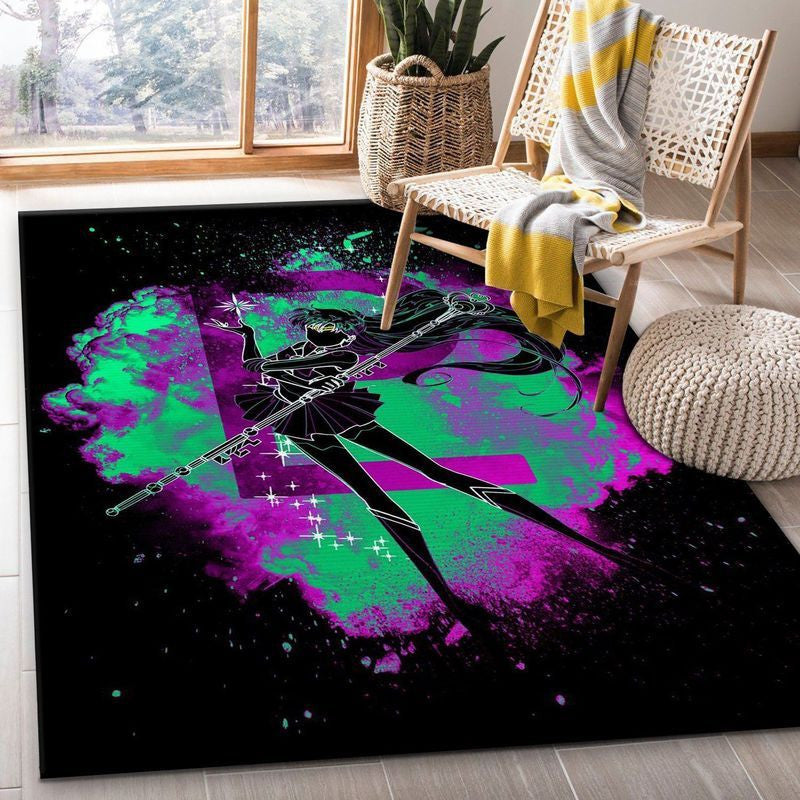 Sailor Moon Sailor Pluto Teppich, Teppiche - Outdoor Teppich, Teppich Wohnzimmer, Küchenteppich, Kinderzimmer, Modern