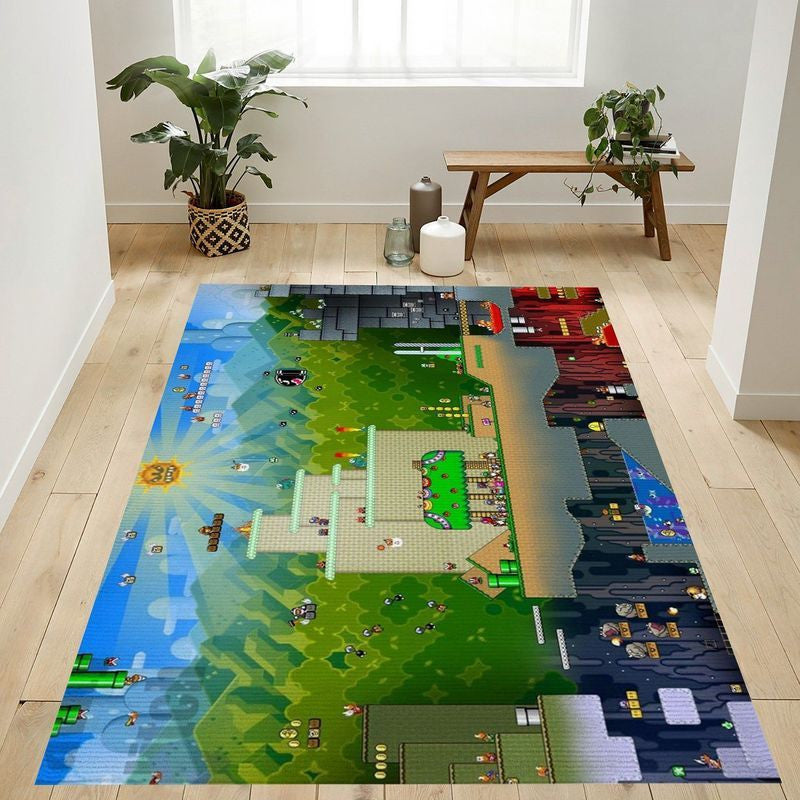 Super Mario 103 Teppich, Teppiche - Outdoor Teppich, Teppich Wohnzimmer, Küchenteppich, Kinderzimmer, Modern