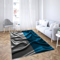 Bayernflagge Seide wellenförmige Flaggen Teppich, Teppiche - Deutsche Bundesländer Outdoorteppich, Wohnzimmerteppich, Küchenteppich, Kinderzimmer, Modern