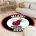 Miami Heat Circle Logo Teppich Rund, Teppiche - Outdoor Teppich Rund, Teppich Wohnzimmer, Carpet, Rug