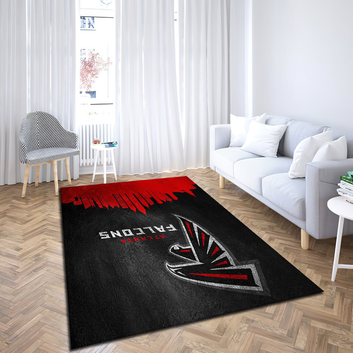 Atlanta Falcons Skyline Nfl teppich, teppiche - outdoor teppich, teppich wohnzimmer , Küchenteppich, kinderzimmer, modern