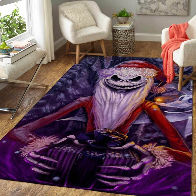 Scary Santa Jack Skellington The Nightmare Before Christmas Halloween Teppich, Teppiche - Outdoor Teppich, Teppich Wohnzimmer, Küchenteppich, Kinderzimmer, Modern