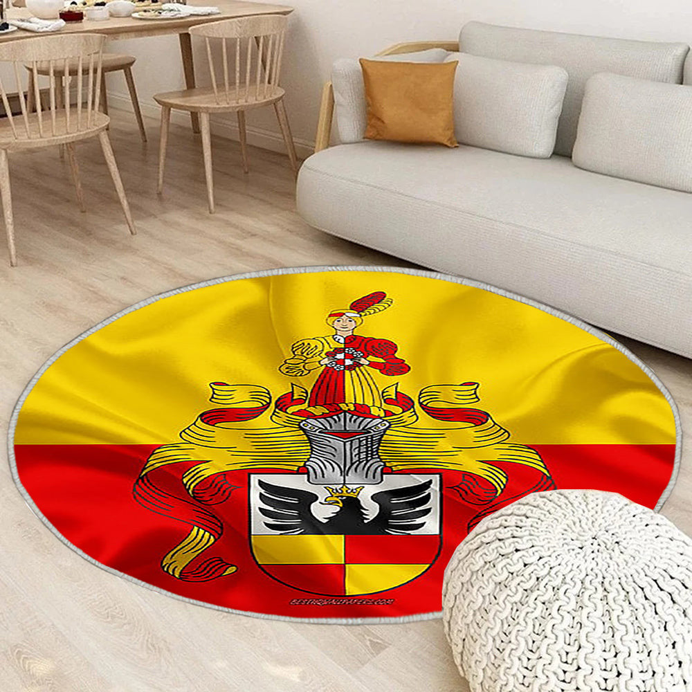 Hildesheimer Fahne Seideneffekt Teppich Rund, Teppiche - Seidenfahne Outdoor Teppich Rund, Deutsche Stadt Teppich Wohnzimmer, Carpet, Rug