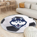 Uconn Huskies Fußball Teppich Rund, Teppiche - Outdoor Teppich Rund, Teppich Wohnzimmer, Carpet, Rug
