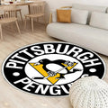 Pittsburgh Penguins Circle Logo Teppich Rund, Teppiche - Outdoor Teppich Rund, Teppich Wohnzimmer, Carpet, Rug