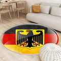 Porte Clé En Méal Teppich Rund, Teppiche - Cabochon Verre Outdoor Teppich Rund, Conception D'emblène Du Drapeau National Allemand Teppich Wohnzimmer, Carpet, Rug