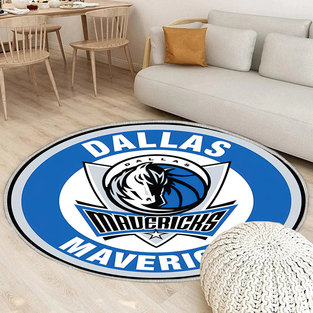 Dallas Mavericks Kreis Logo Teppich Rund, Teppiche - Outdoor Teppich Rund, Teppich Wohnzimmer, Carpet, Rug