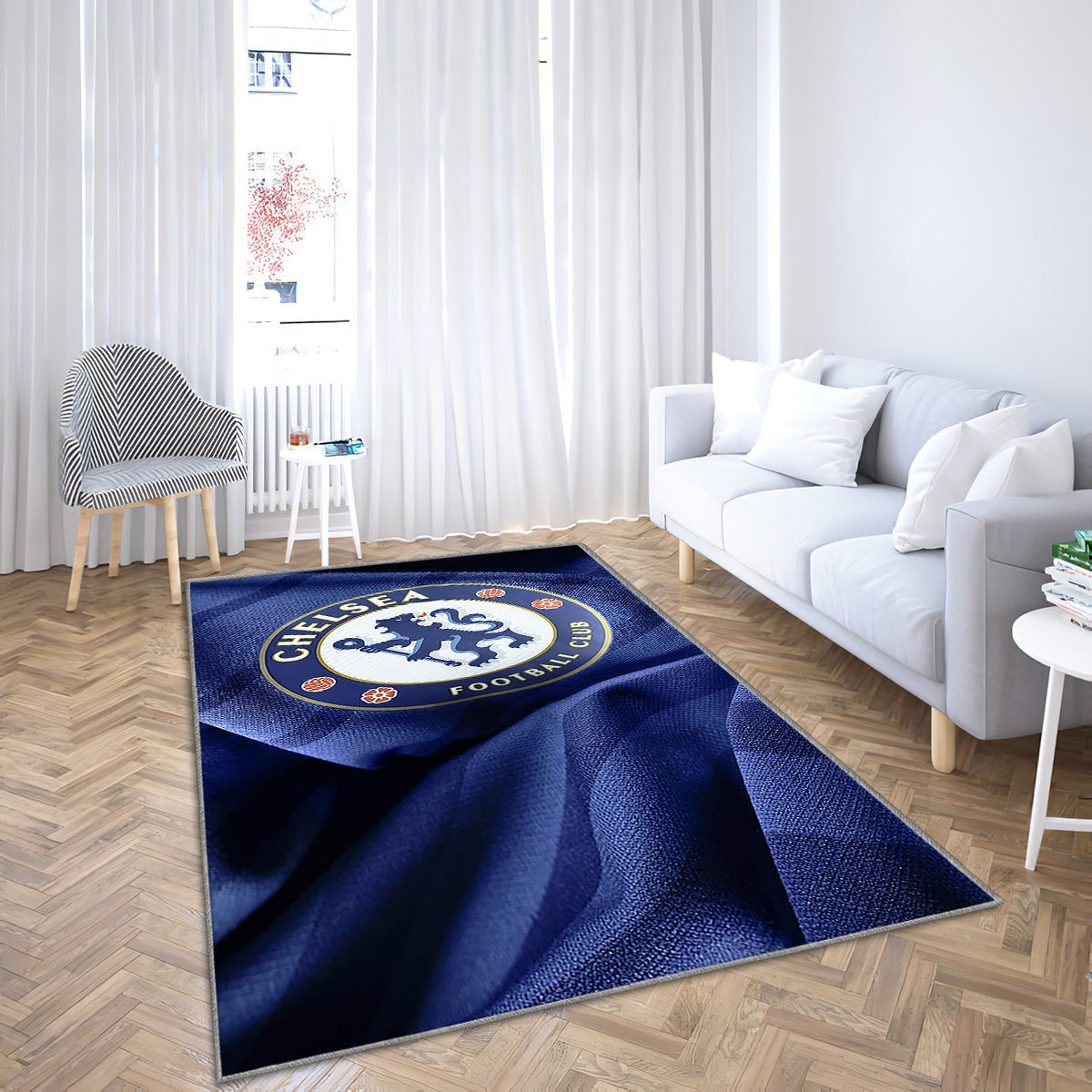 Chelsea FC Wappen Teppich, Teppiche - Englischer Fußballverein Outdoor-Teppich, Wohnzimmerteppich, Küchenteppich, Kinderzimmer, Modern