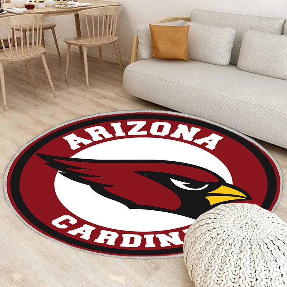 Arizona Cardinals Kreis Logo Teppich Rund, Teppiche - Outdoor Teppich Rund, Teppich Wohnzimmer, Carpet, Rug