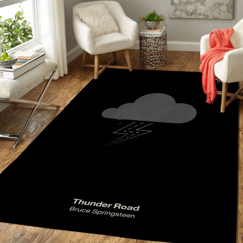 Thunder Road Music Art1001 Teppich, Teppiche - Outdoor Teppich, Teppich Wohnzimmer, Küchenteppich, Kinderzimmer, Modern