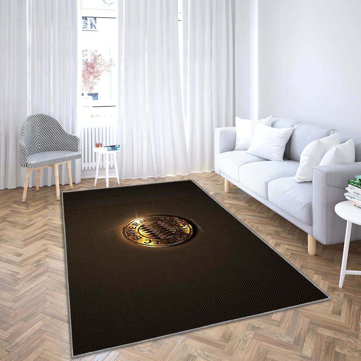 FC Bayern München Teppich, Teppiche - Goldenes Logo Outdoor-Teppich, Wohnzimmerteppich, Küchenteppich, Kinderzimmer, Modern 2