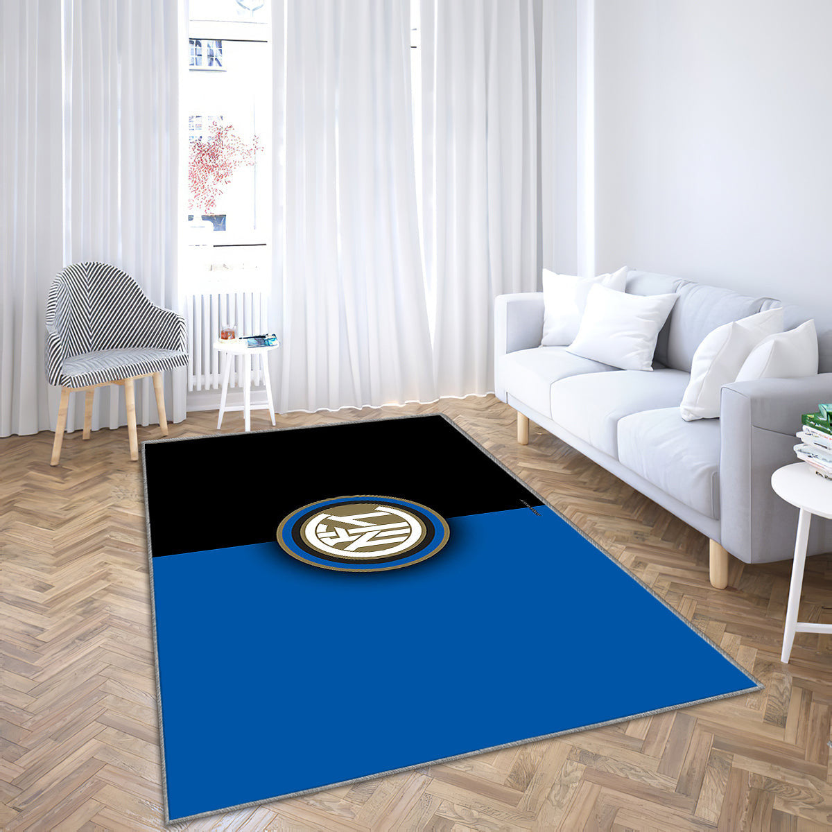 Fc Internazionale Teppich, Teppiche - Mailand-Logo Outdoor Teppich, Teppich Wohnzimmer, Küchenteppich, Kinderzimmer, Modern