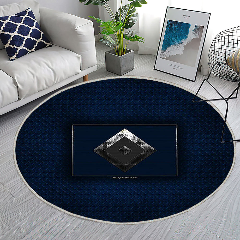 Hamburger Fc Teppich Rund, Teppiche - Blaues Metall Outdoor Teppich Rund, Bundesliga 2 Teppich Wohnzimmer, Carpet, Rug