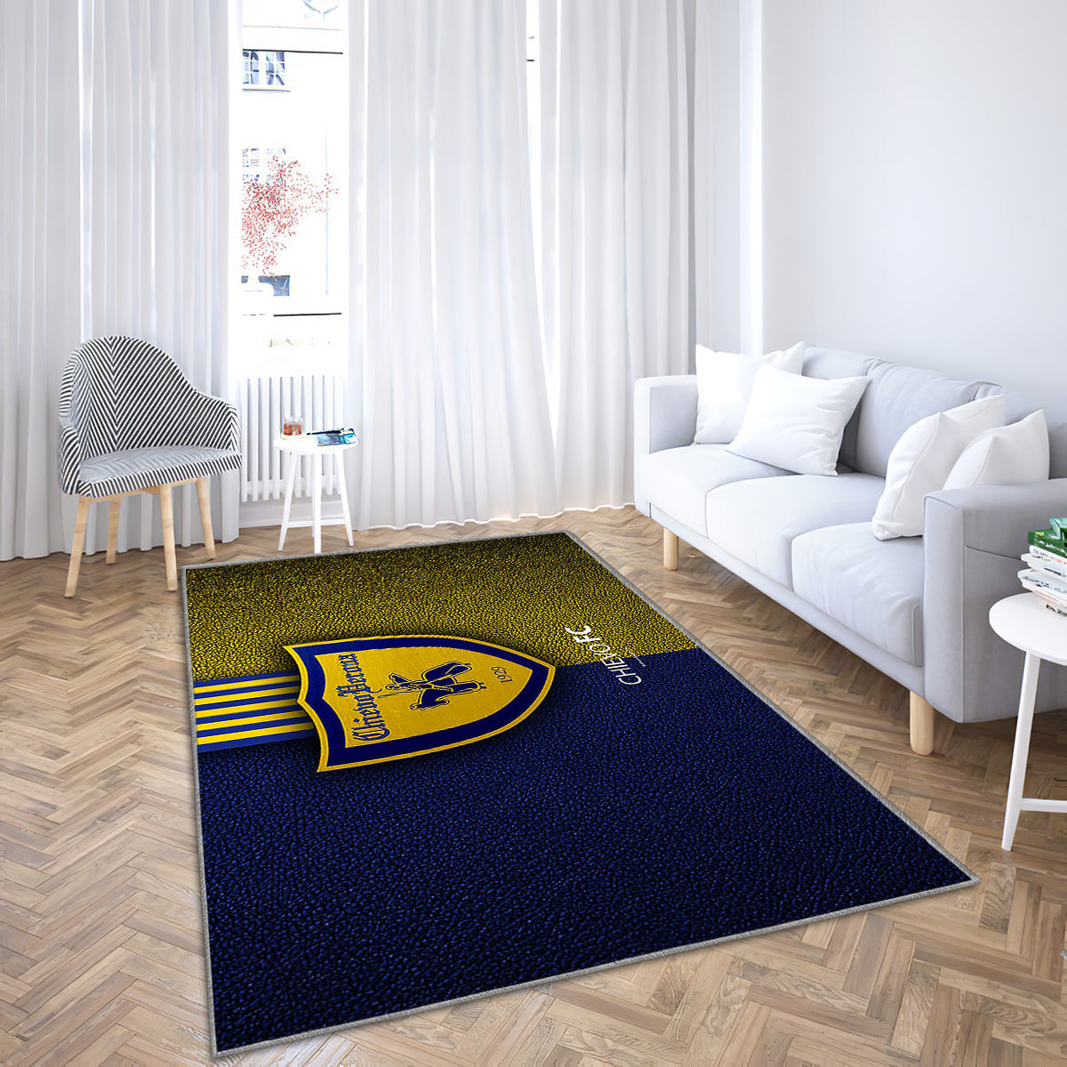 Chievo Verona FC Italienischer Fußballclub Teppich, Teppiche - Serie A Outdoor-Teppich, Wohnzimmerteppich, Küchenteppich, Kinderzimmer, Modern