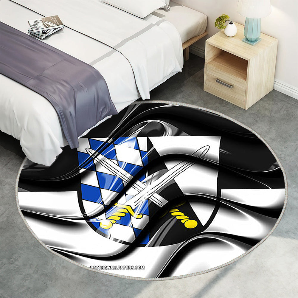 Abensberg Flag Städte Deutschlands Teppich Rund, Teppiche - Europa Outdoor Teppich Rund, Flagge Von Abensberg Teppich Wohnzimmer, Carpet, Rug