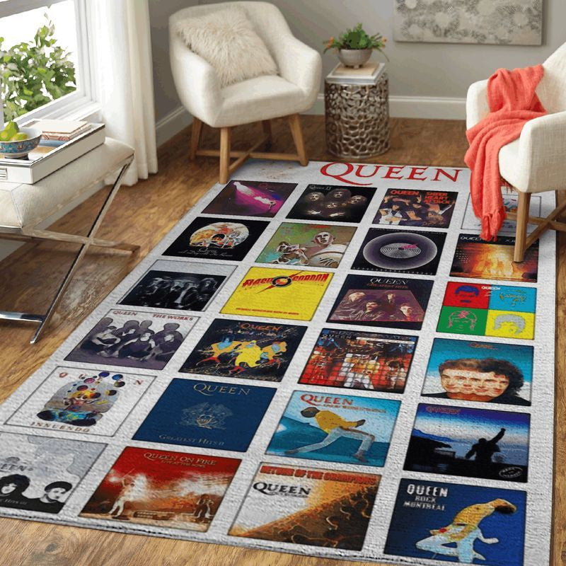 Queen Band Music Playlists Song Art Teppich, Teppiche - Outdoor Teppich, Teppich Wohnzimmer, Küchenteppich, Kinderzimmer, Modern