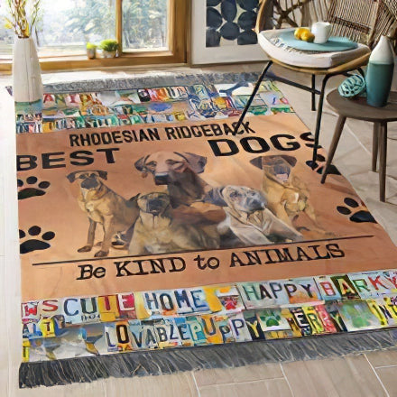Rhodesian Ridgeback Floor Overlay Teppich, Teppiche - Outdoor Teppich, Teppich Wohnzimmer, Küchenteppich, Kinderzimmer, Modern