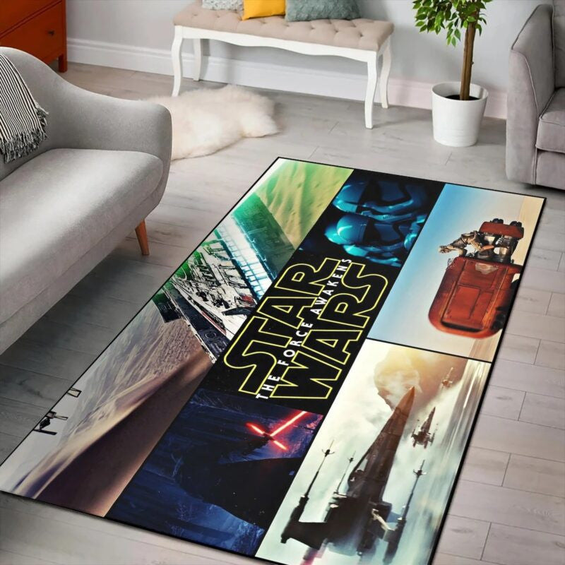 Star Wars Force Weckt Actione1001 Teppich, Teppiche - Outdoor Teppich, Teppich Wohnzimmer, Küchenteppich, Kinderzimmer, Modern