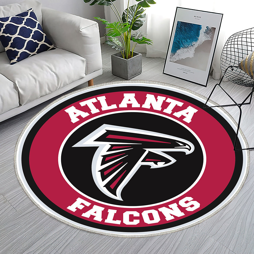 Atlanta Falcons Kreis Logo Teppich Rund, Teppiche - Outdoor Teppich Rund, Teppich Wohnzimmer, Carpet, Rug