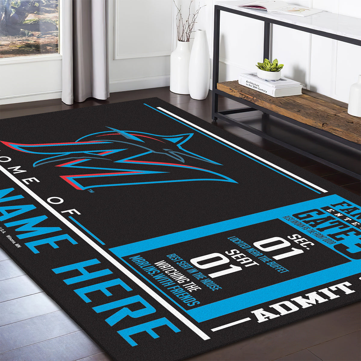 Miami Marlins teppich, teppiche - Marline outdoor teppich, teppich wohnzimmer , Küchenteppich, kinderzimmer, modern