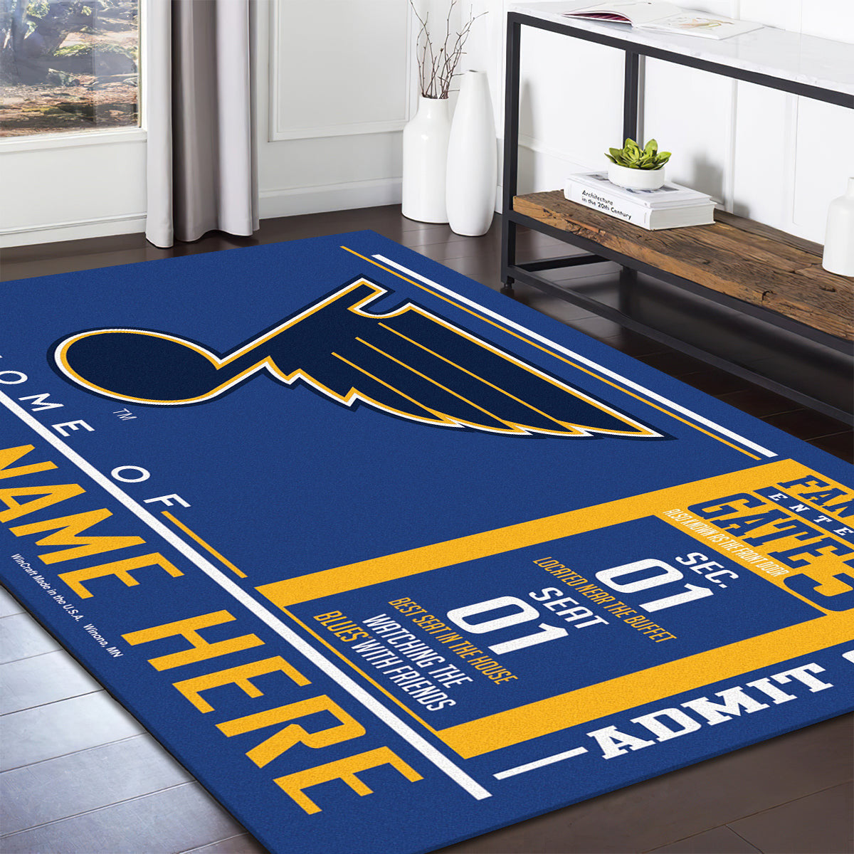 St. Louis Blues teppich, teppiche - outdoor teppich, teppich wohnzimmer , Küchenteppich, kinderzimmer, modern