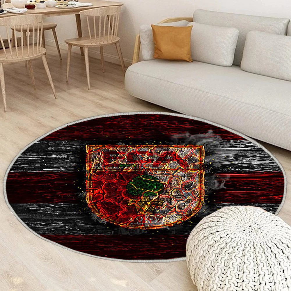 Augsburger Fc Teppich Rund, Teppiche - Feuer Outdoor Teppich Rund, Bundesliga Teppich Wohnzimmer, Carpet, Rug