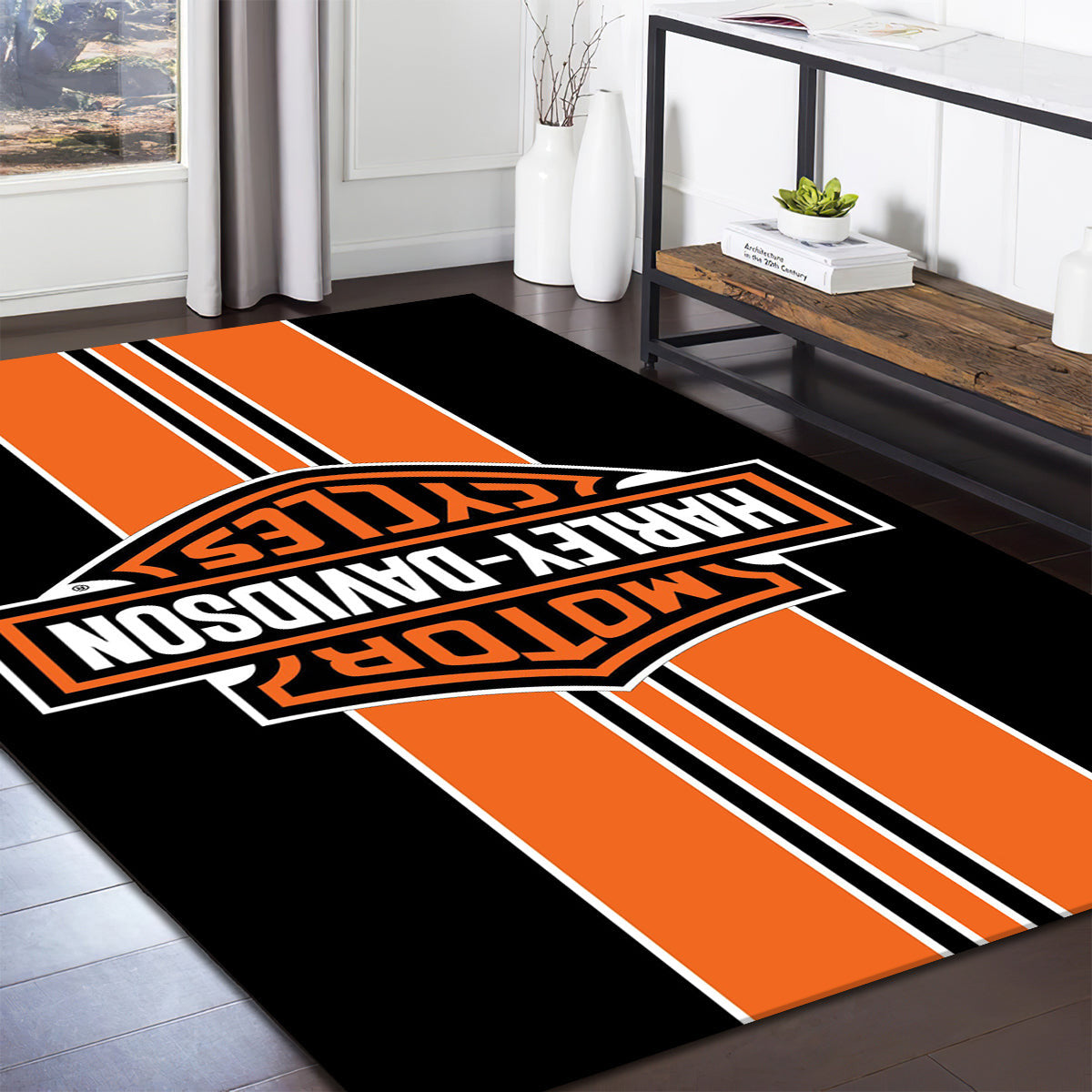 Harley Davidson Logo 1 teppich, teppiche - outdoor teppich, teppich wohnzimmer , Küchenteppich, kinderzimmer, modern