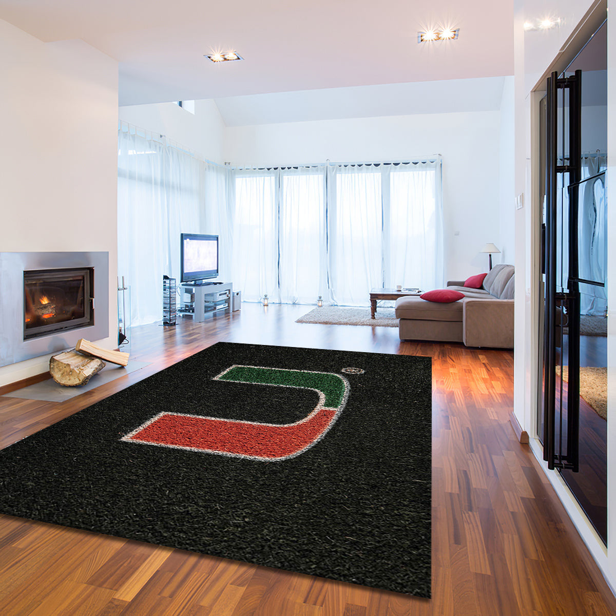 Miami Hurricanes Team Colors teppich, teppiche - Teamfarben outdoor teppich, teppich wohnzimmer , Küchenteppich, kinderzimmer, modern