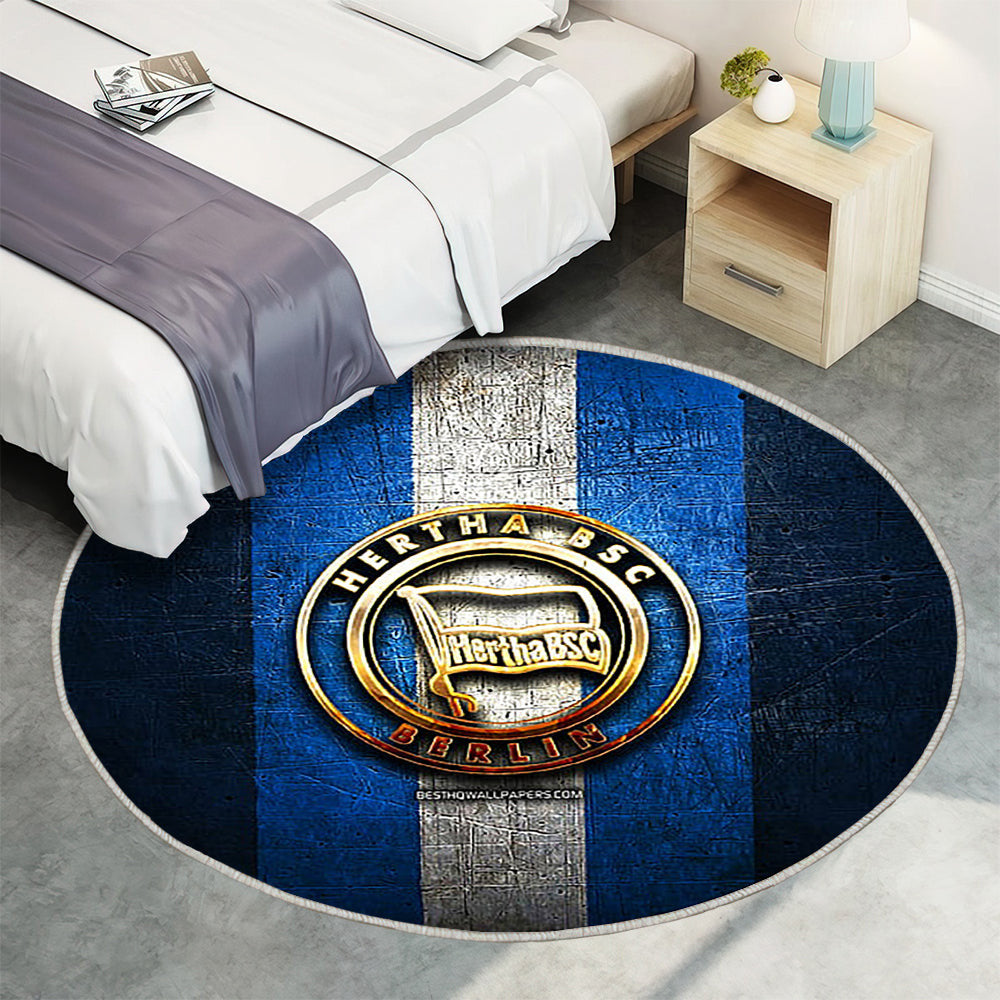 Hertha Bsc Teppich Rund, Teppiche - Golden Outdoor Teppich Rund, Bundesliga Teppich Wohnzimmer, Carpet, Rug