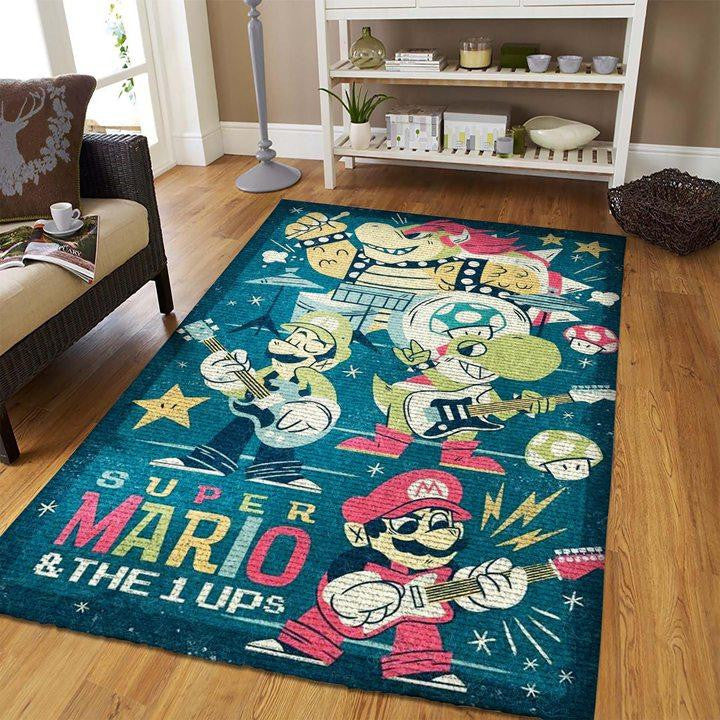 Super Mario Die 1 Ups Teppich, Teppiche - Outdoor Teppich, Teppich Wohnzimmer, Küchenteppich, Kinderzimmer, Modern