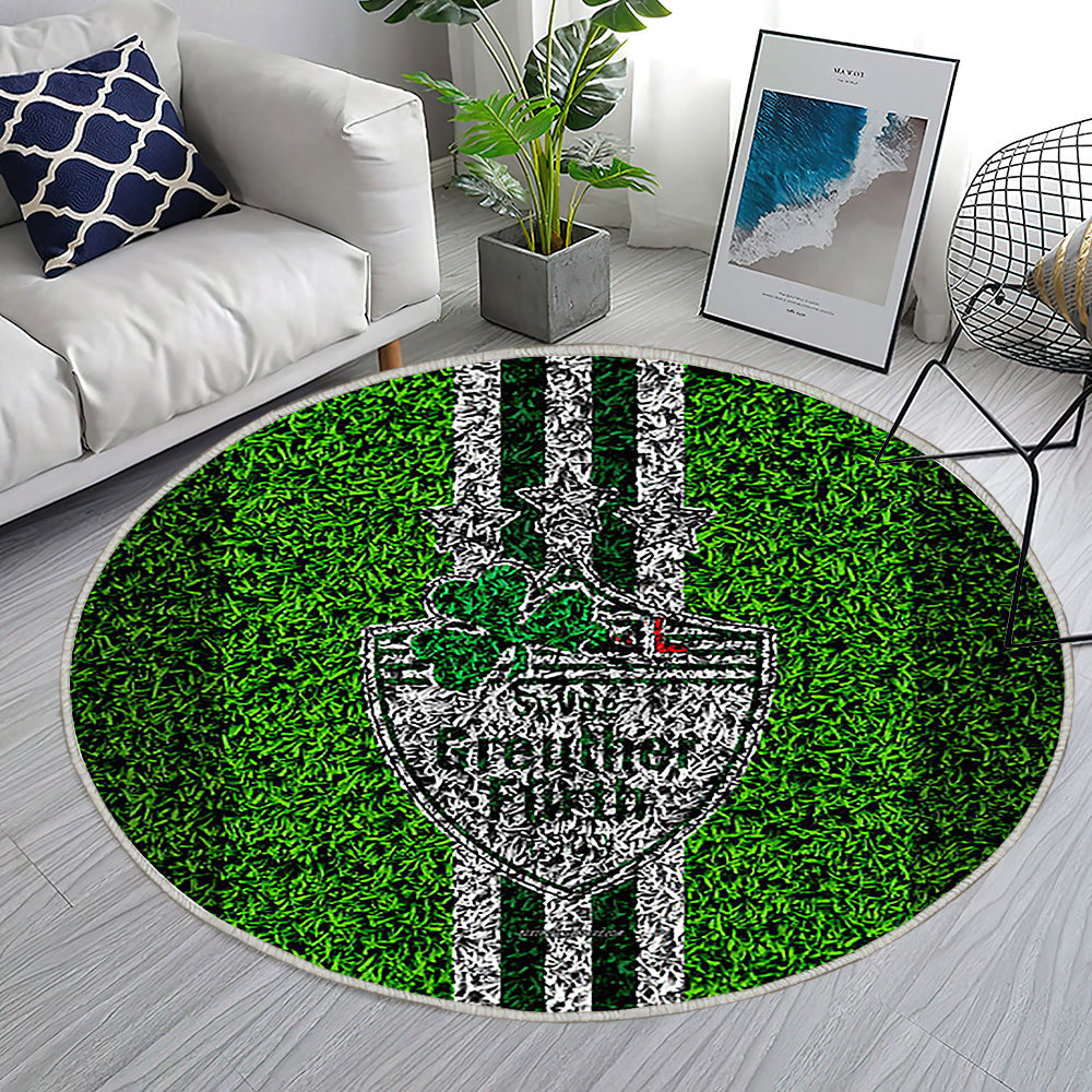Greuther Fürth Fc Teppich Rund, Teppiche - Spvgg Deutscher Fußballverein Outdoor Teppich Rund, Fußballrasen Teppich Wohnzimmer, Carpet, Rug