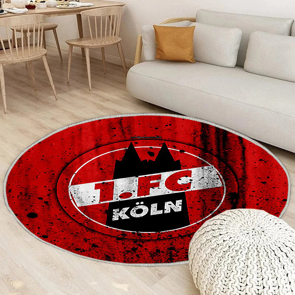 Fc Köln Teppich Rund, Teppiche - Bundesliga Outdoor Teppich Rund, Steineffekt Teppich Wohnzimmer, Carpet, Rug